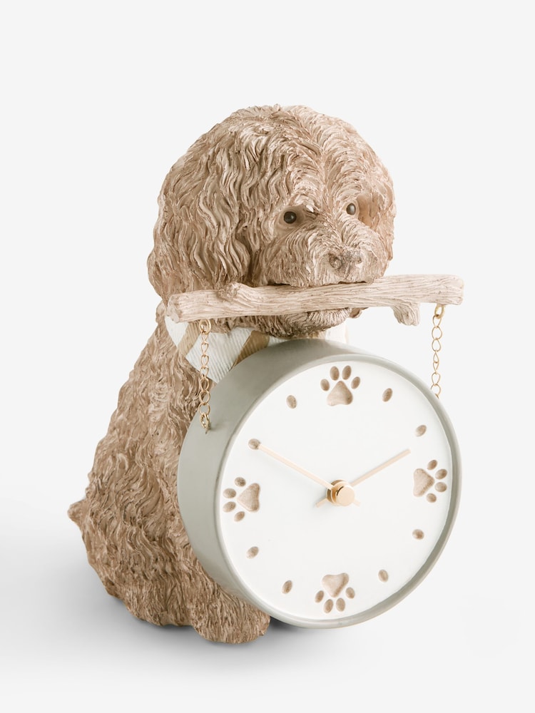 Natural Charlie The Cockapoo Mantel Clock - Image 3 of 3 Natural Charlie The Cockapoo Mantel Clock - Image 3 of 3