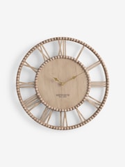 Natural Bobbin Round Wall Clock - Image 4 of 4