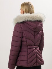 M&Co Petite Fur Trim Padded Jacket - Bild 4 von 5