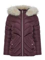 M&Co Petite Fur Trim Padded Jacket - Bild 5 von 5