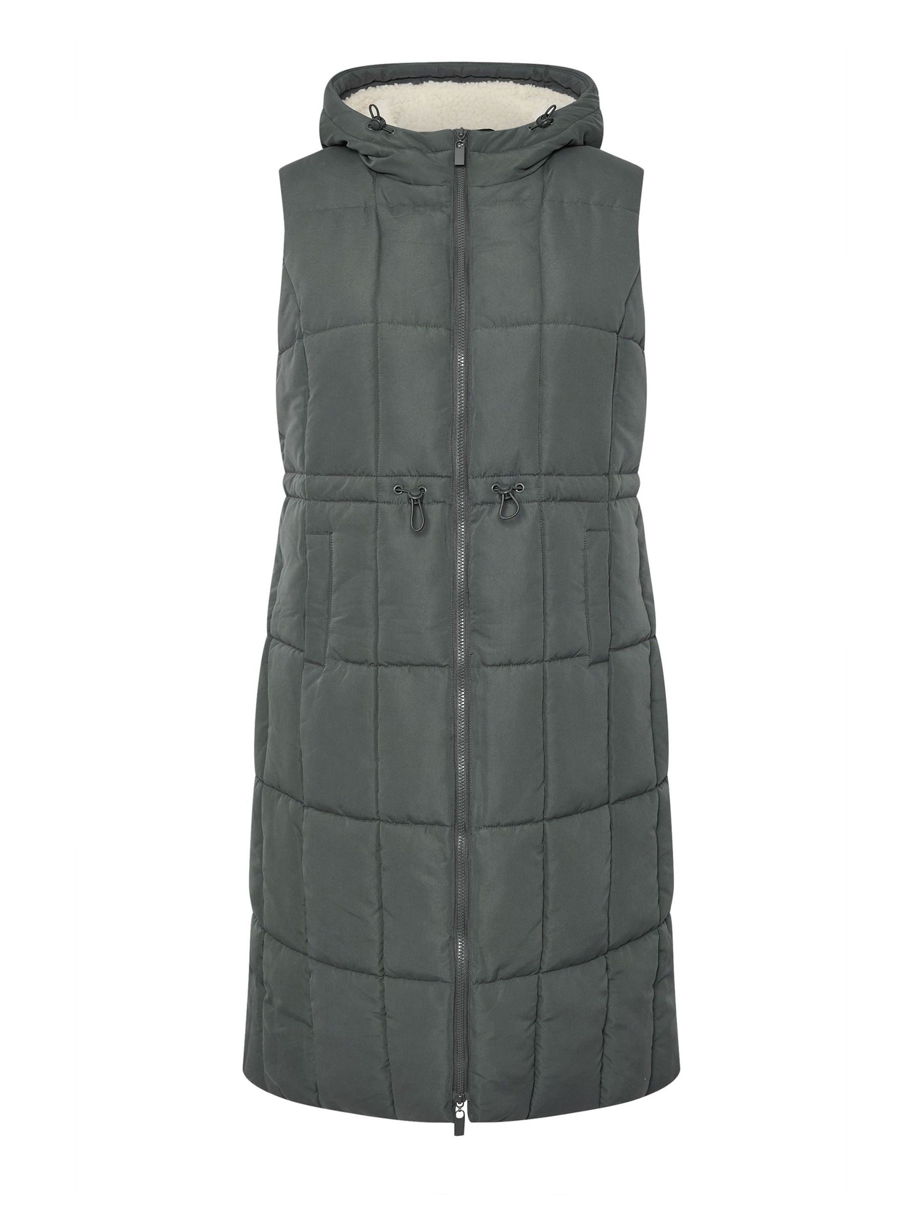 Buy Yours Curve Grey Midi Micro Fibre Gilet from Next USA