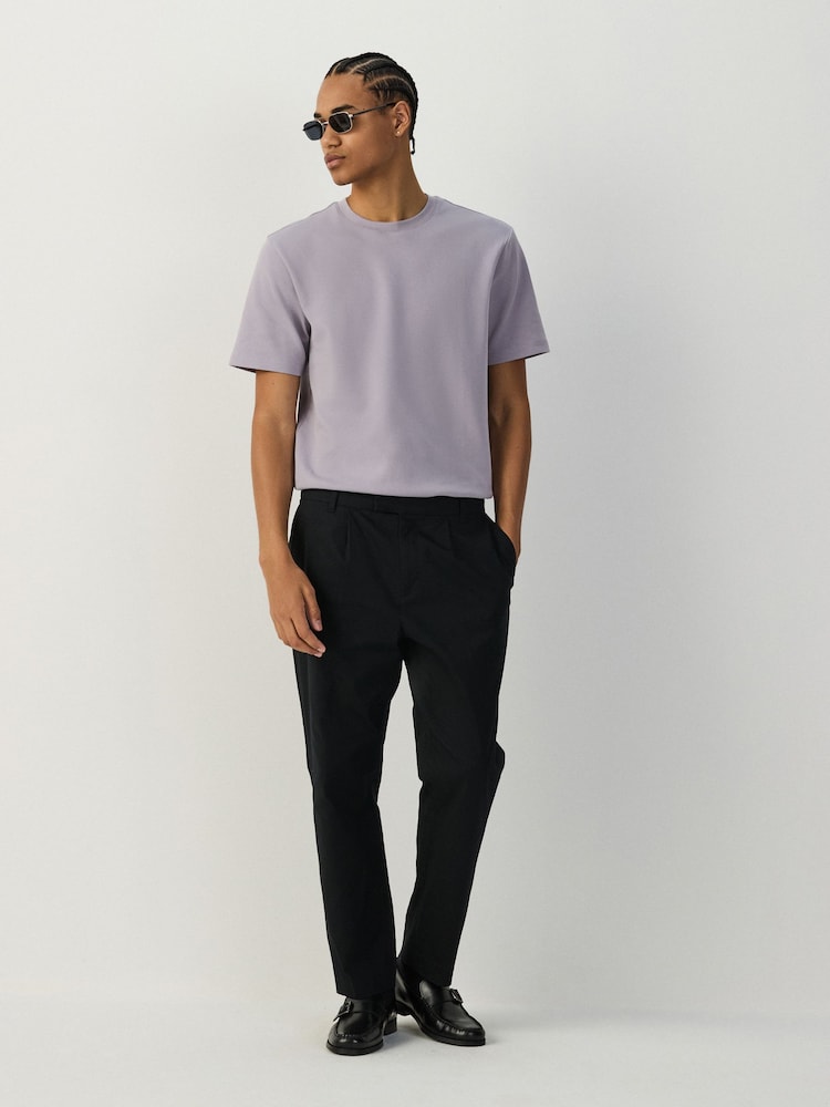 Lilac Purple Regular Fit Motionflex Soft Heavyweight T-Shirt - Image 2 of 8 Lilac Purple Regular Fit Motionflex Soft Heavyweight T-Shirt - Image 2 of 8