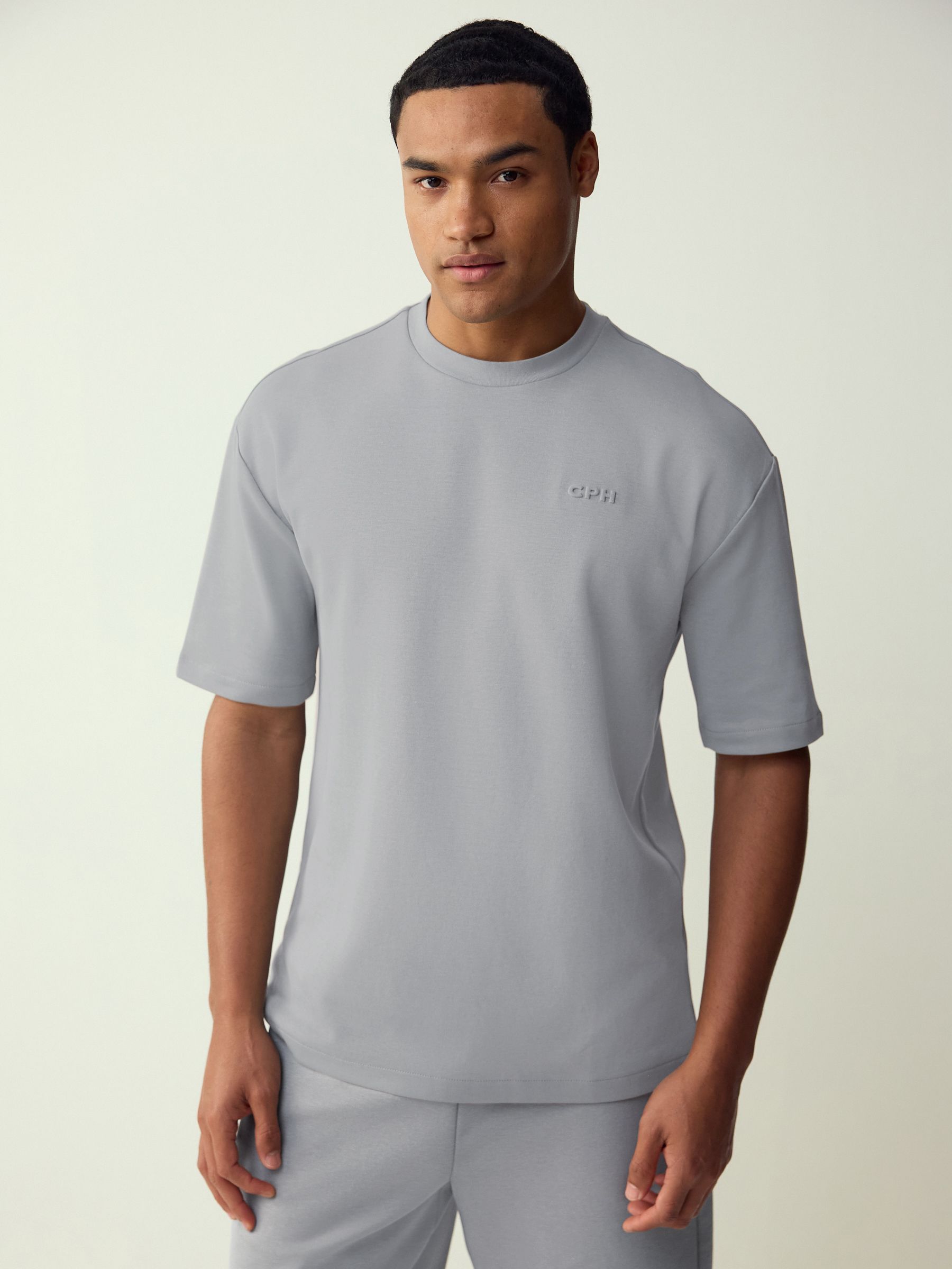 Comprar Cinza em relevo - Ajuste descontraído - Camiseta