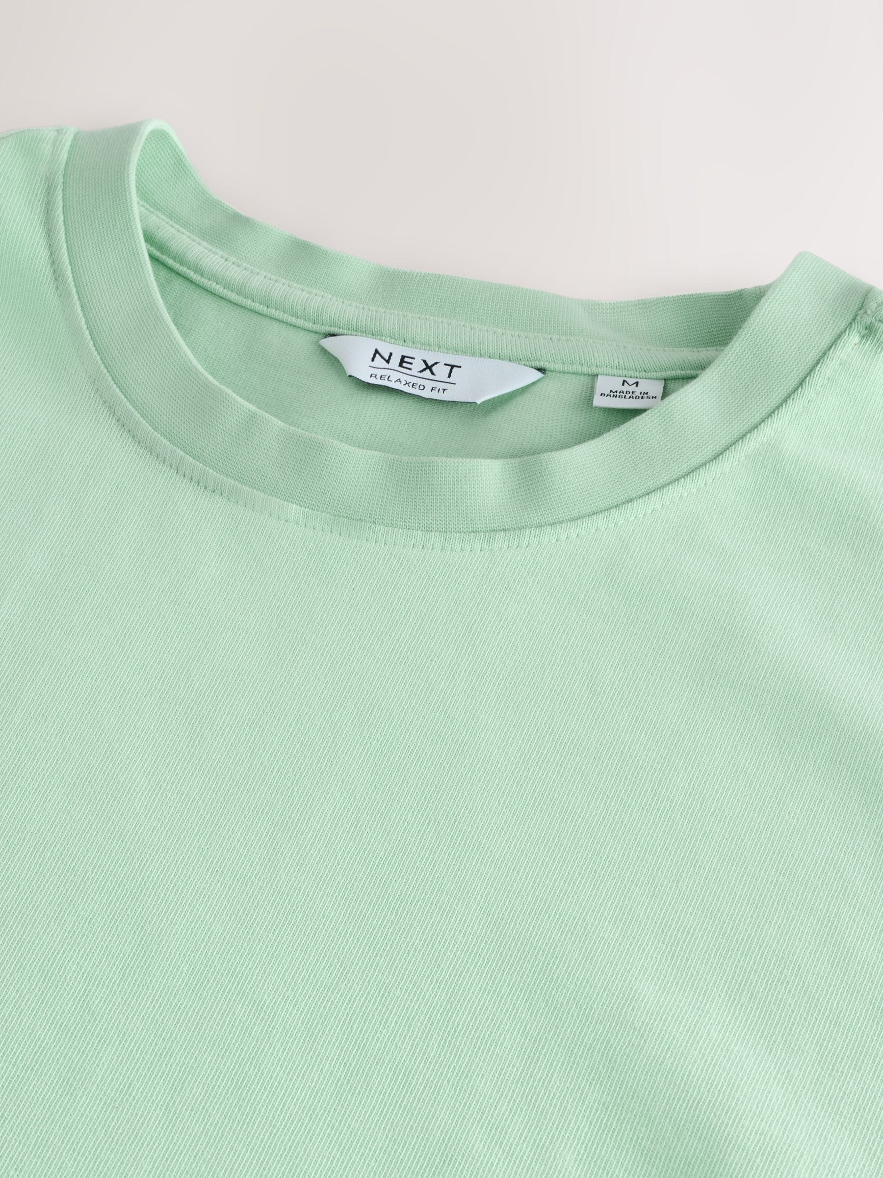 Buy Green Aqua Relaxed Fit Heavyweight T-Shirt from Next USA