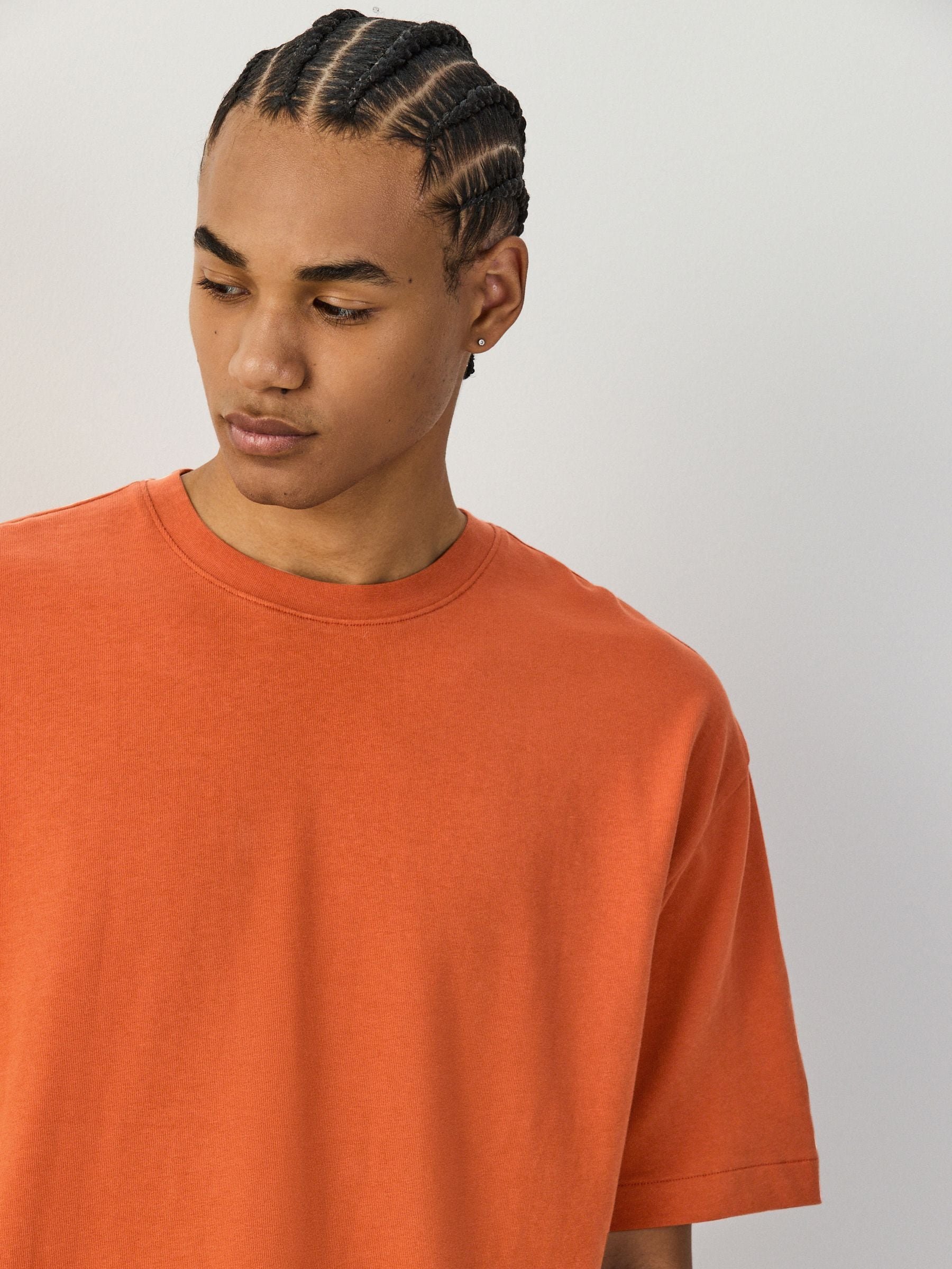 Buy Orange Relaxed Fit Heavyweight T-Shirt from Next USA
