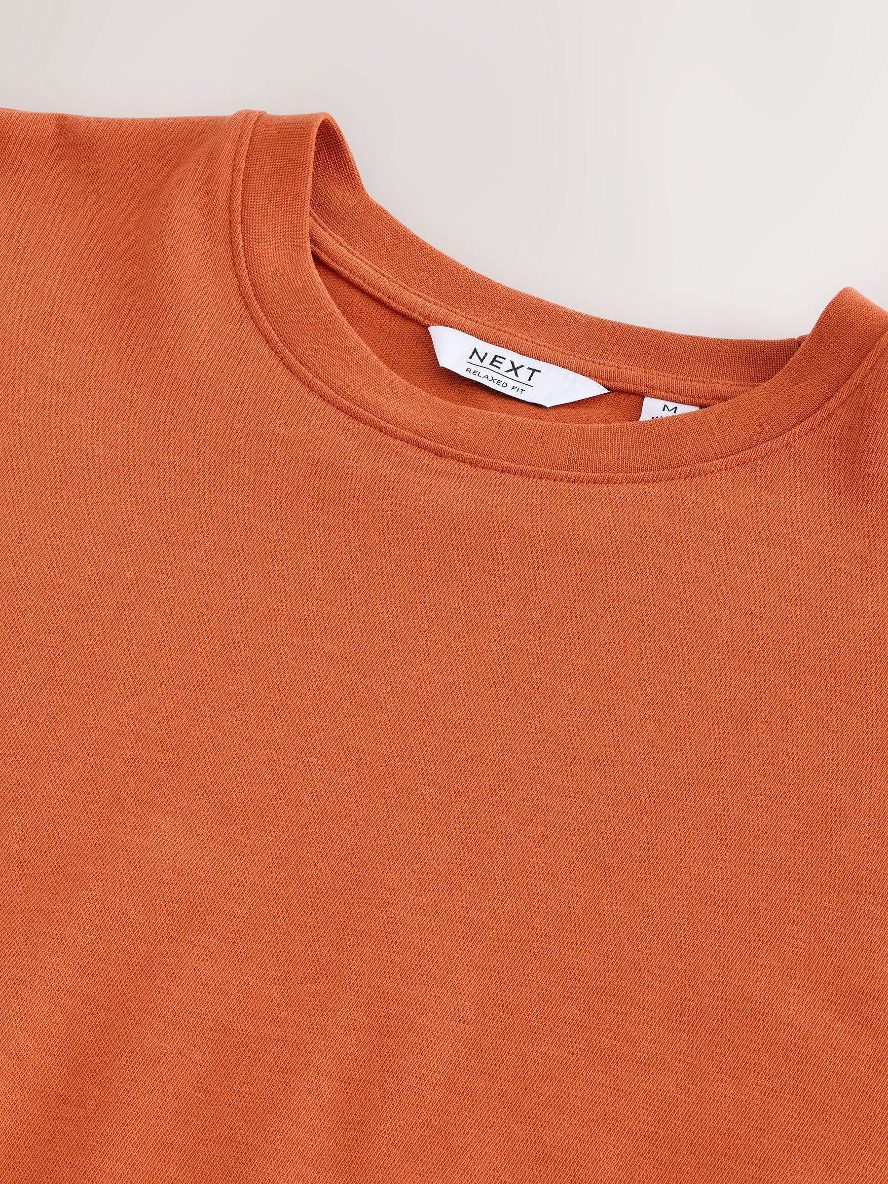 Buy Orange Relaxed Fit Heavyweight T-Shirt from the Next UK online
