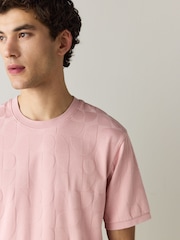 Pink Smart Textured T-Shirt - Image 1 of 8