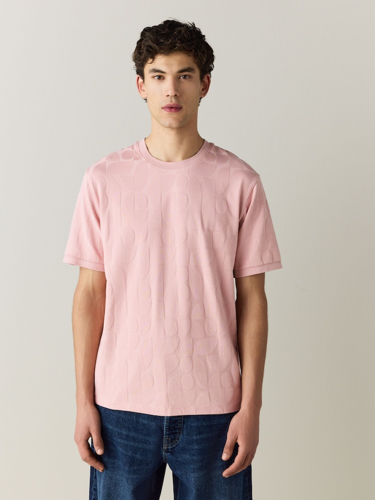 Pink Smart Textured T-Shirt - Image 2 of 8
