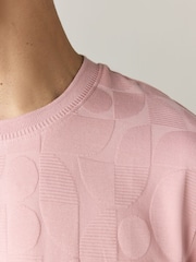 Pink Smart Textured T-Shirt - Image 5 of 8