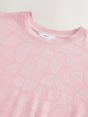 Pink Smart Textured T-Shirt - Image 8 of 8