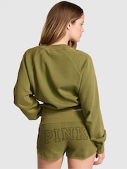 Victoria's Secret Pink Lizard Green Foldover Shorts - Image 2 of 2