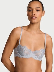 Victoria's Secret Starstruck Grey Unlined Balcony Lace Bra - Image 1 of 2
