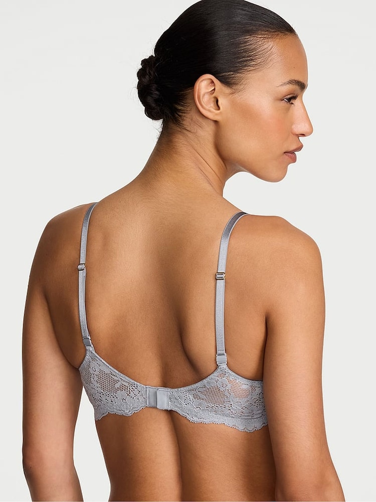 Victoria's Secret Starstruck Grey Unlined Balcony Lace Bra - Image 2 of 2