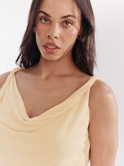 Butter Yellow N. Premium Sleeveless Drape Top - Image 4 of 7