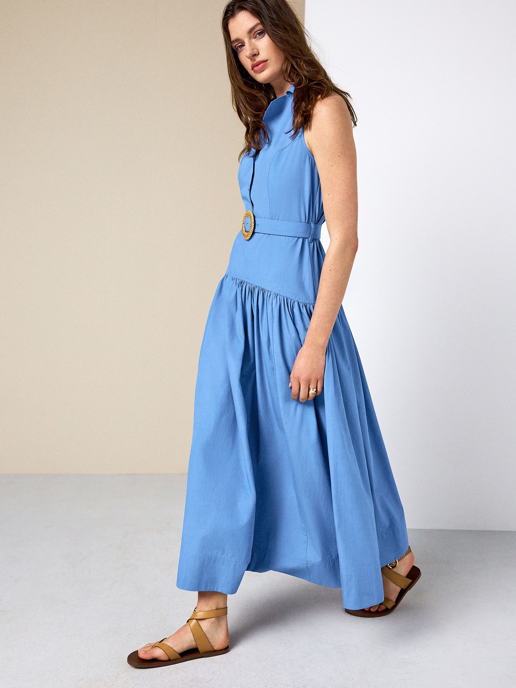 kinley blue ruched maxi casual dress Kinley Ruched Ruffle Hem Maxi Dress