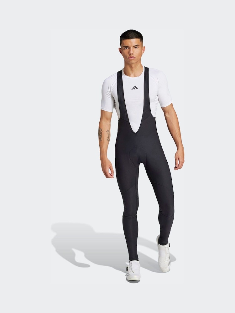 adidas Black Cycling Long Bib Leggings - Image 1 of 7 adidas Black Cycling Long Bib Leggings - Image 1 of 7
