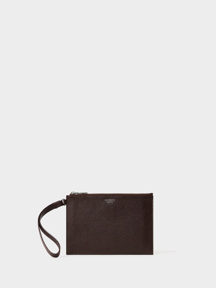 Osprey London The Core Large Leather Black Pouch - Image 1 of 5
