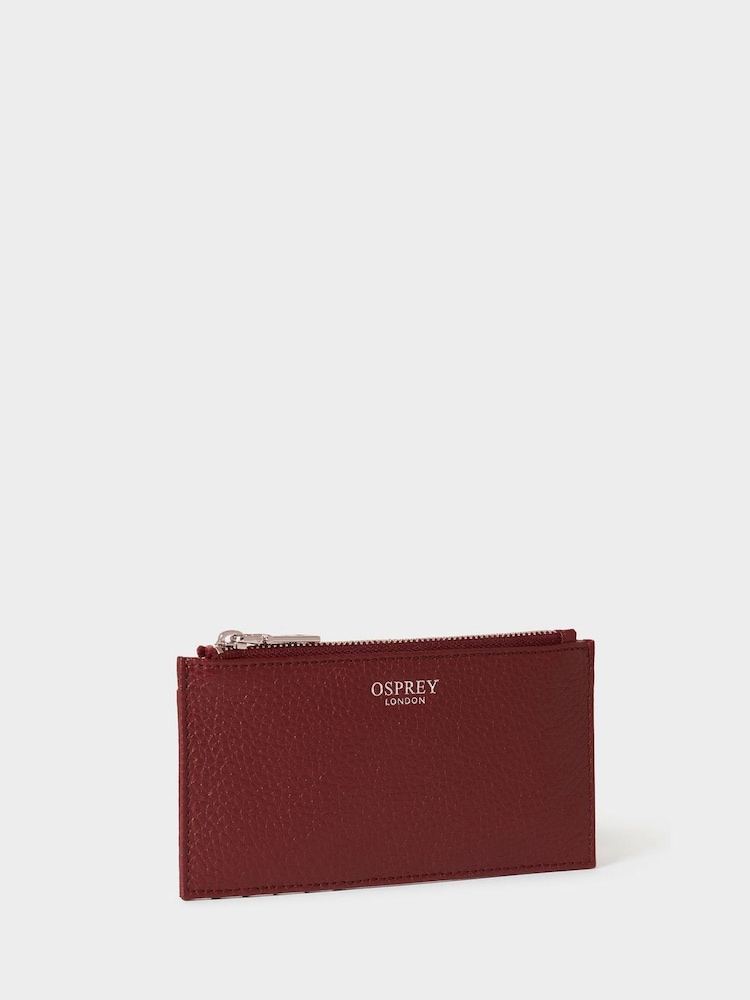 Osprey London Red The Core Small Leather Card Pouch - Image 2 of 5