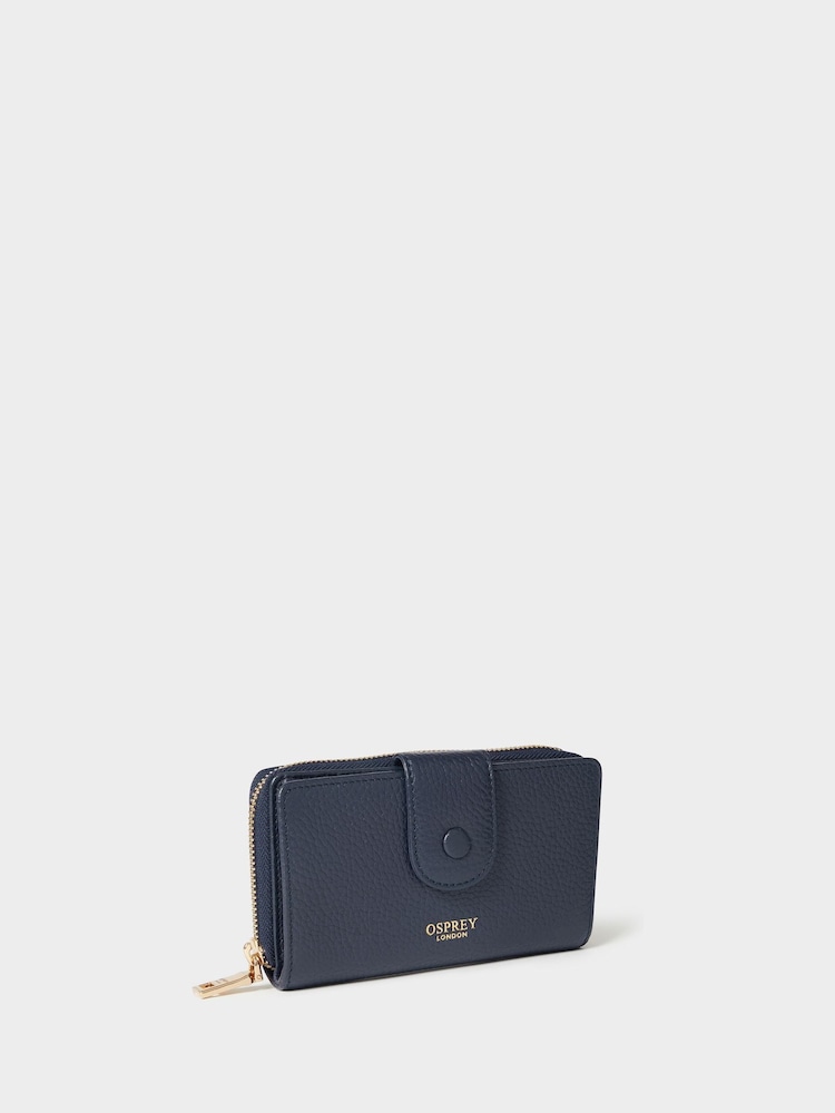 Osprey London The Core Medium Leather Popper Matinee Brown Purse - Image 2 of 5 Osprey London The Core Medium Leather Popper Matinee Brown Purse - Image 2 of 5