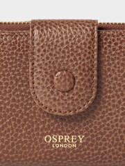 Osprey London The Core Medium Leather Popper Matinee Brown Purse - Image 5 of 5