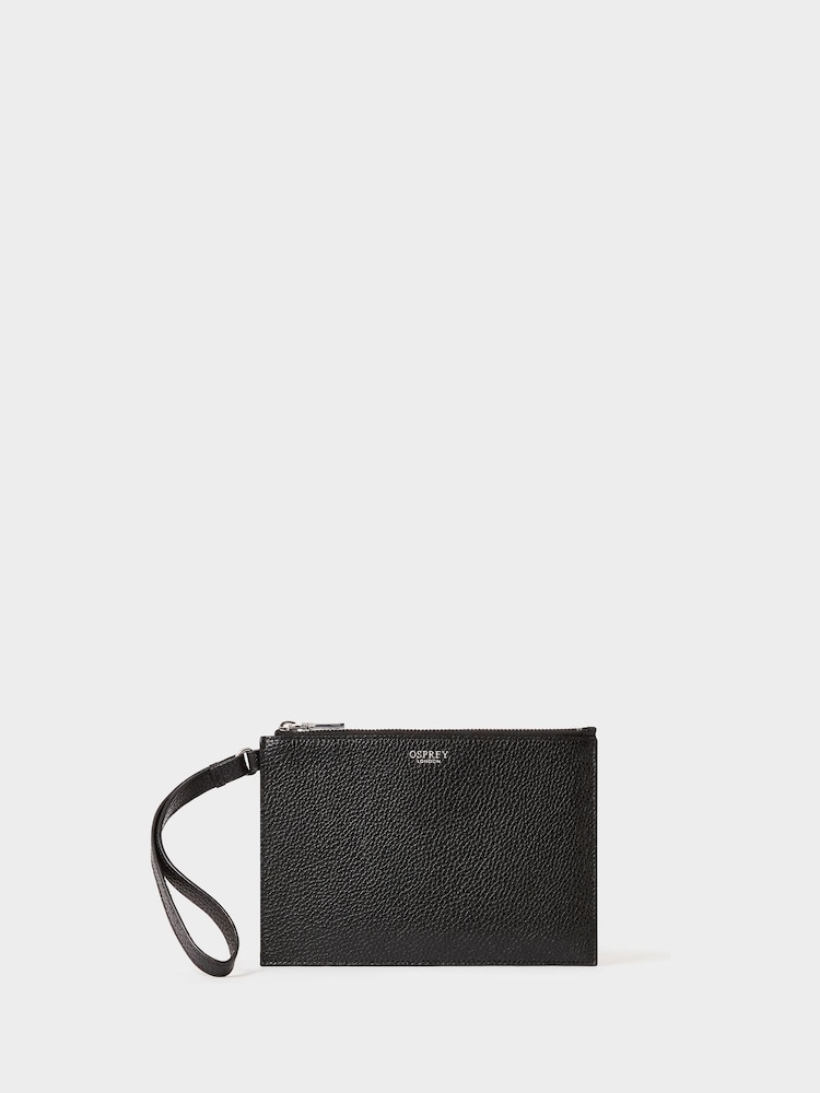 Osprey London The Core Large Leather Black Pouch - Image 1 of 5 Osprey London The Core Large Leather Black Pouch - Image 1 of 5