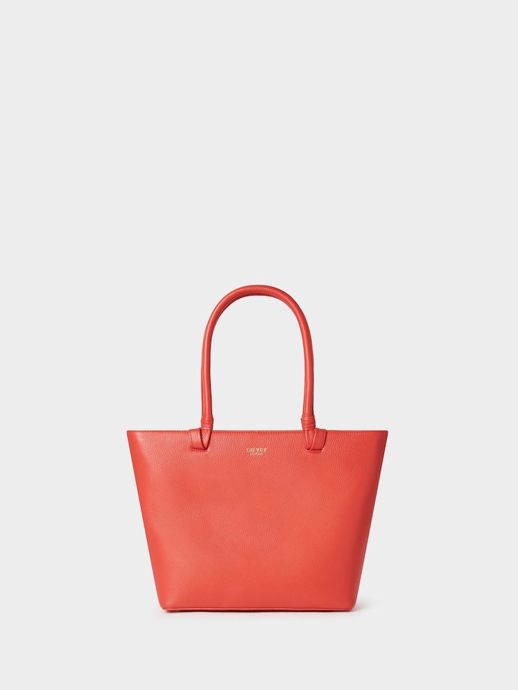 Osprey London Red The Collier Leather Tote Bag - Image 1 of 5 Osprey London Red The Collier Leather Tote Bag - Image 1 of 5