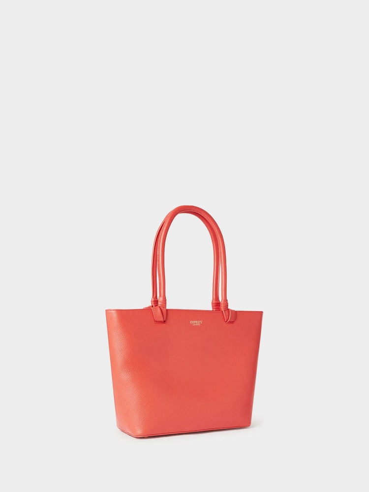 Rot - Osprey London Red The Collier Leather Tote Bag - Bild 2 von 5