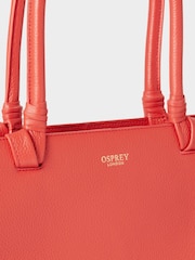 Rot - Osprey London Red The Collier Leather Tote Bag - Bild 4 von 5