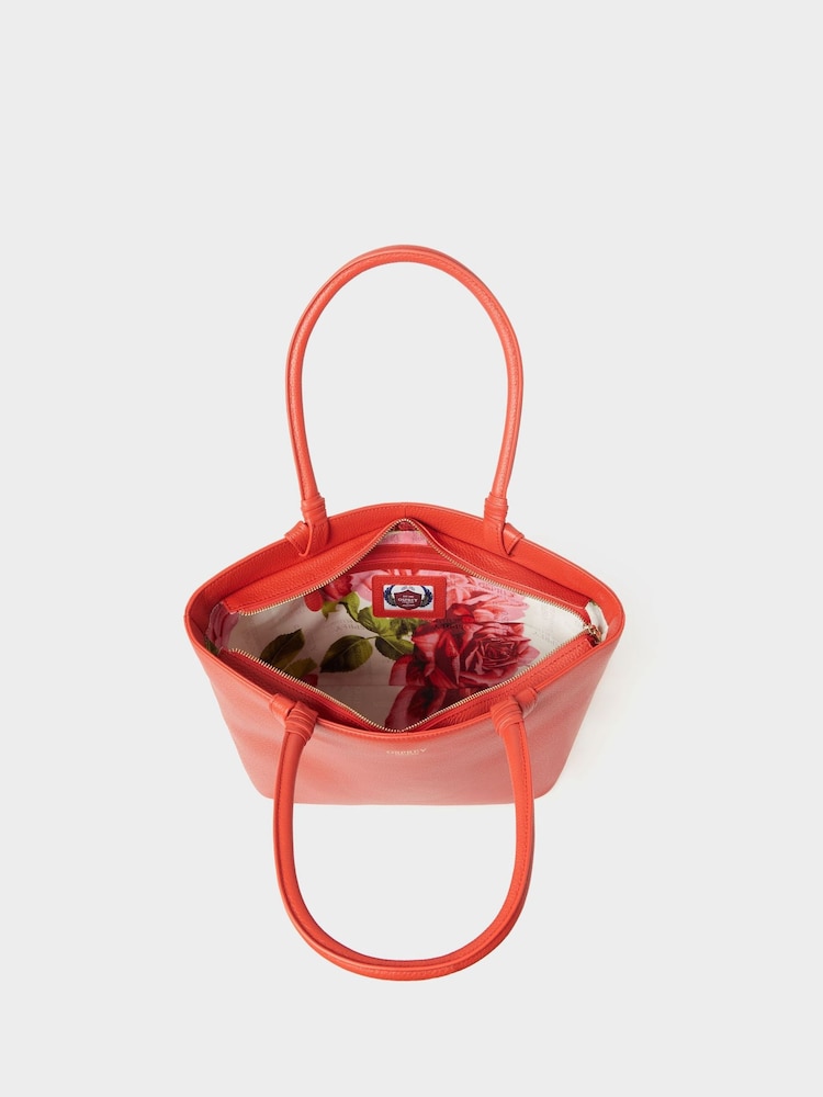 Rot - Osprey London Red The Collier Leather Tote Bag - Bild 5 von 5