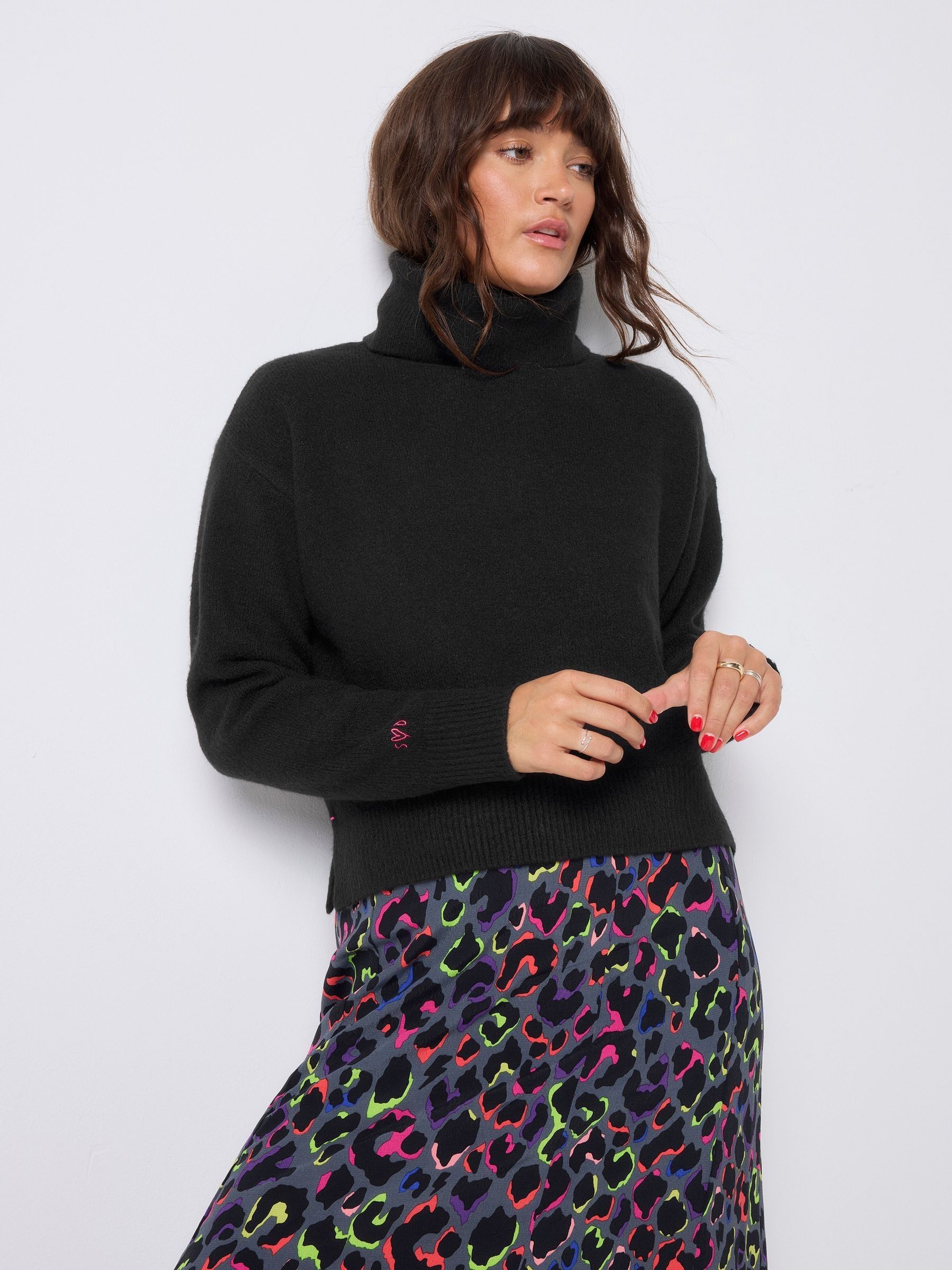 Buy SCAMP & DUDE Black Knitted Turtle Neck Jumper from Next Romania