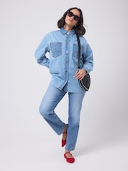Джинсовый синий - SCAMP & DUDE Relaxed Denim Shirt - Изображение 1 5