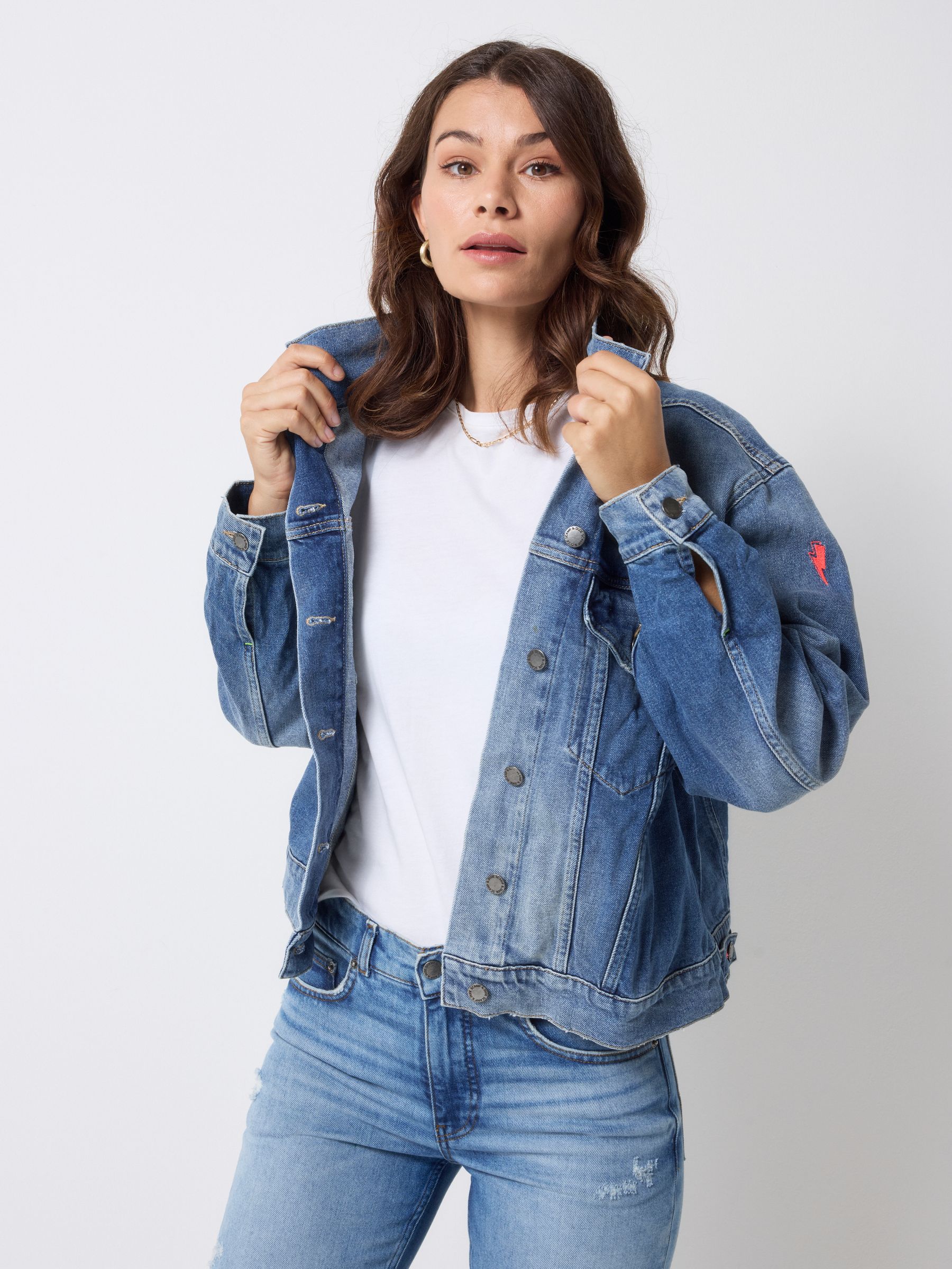 Buy SCAMP & DUDE Blue Denim Trucker Denim Authentic Indigo Jacket