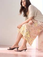 Chocolate Brown Tabitha Simmons x Next Lauren Satin Bow Mules - Image 3 of 8