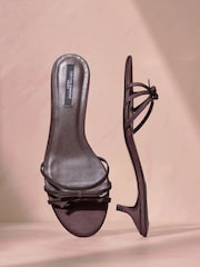 Chocolate Brown Tabitha Simmons x Next Lauren Satin Bow Mules - Image 5 of 8