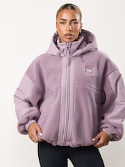 Gym King Purple Borg/Woven Jacket - Image 1 of 4