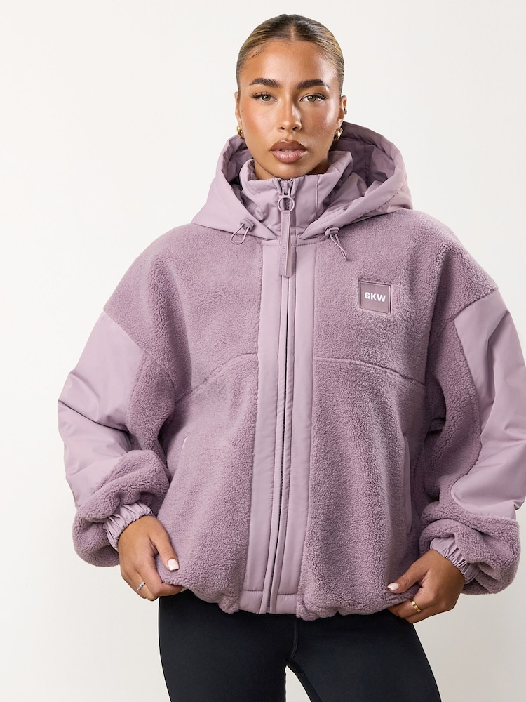 Gym King Purple Borg/Woven Jacket - Image 1 of 4