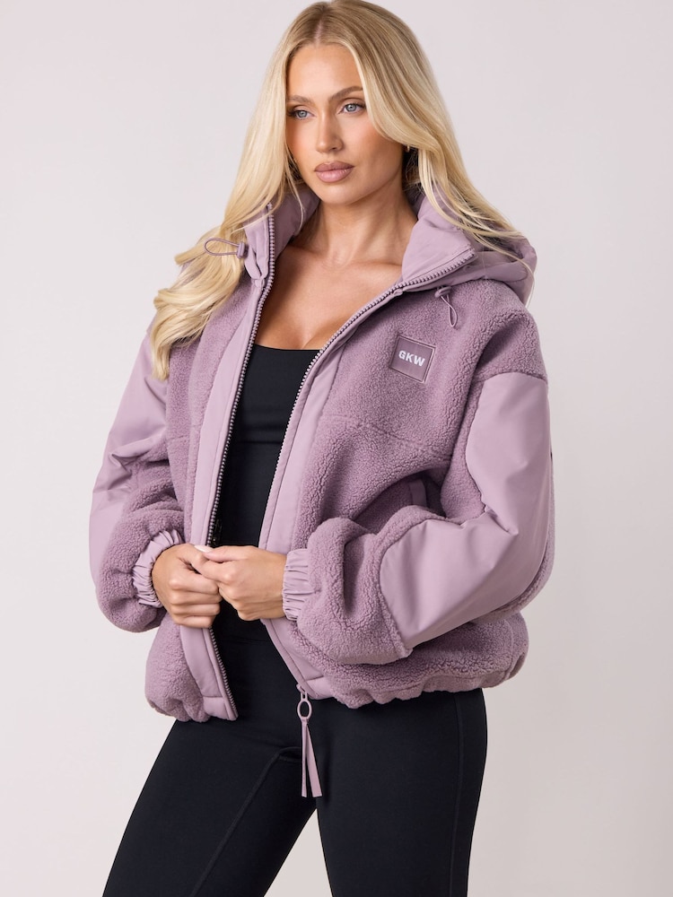Gym King Purple Borg/Woven Jacket - Image 5 of 5 Gym King Purple Borg/Woven Jacket - Image 5 of 5
