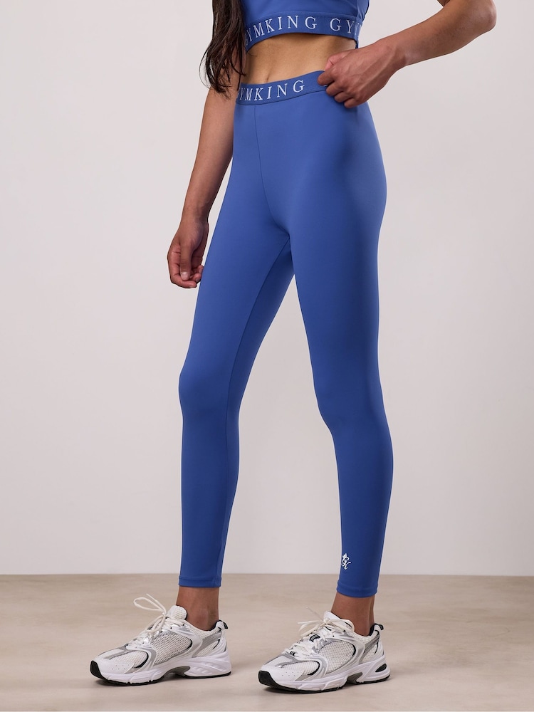 Gym King Blue Impact Leggings - Image 1 of 4 Gym King Blue Impact Leggings - Image 1 of 4