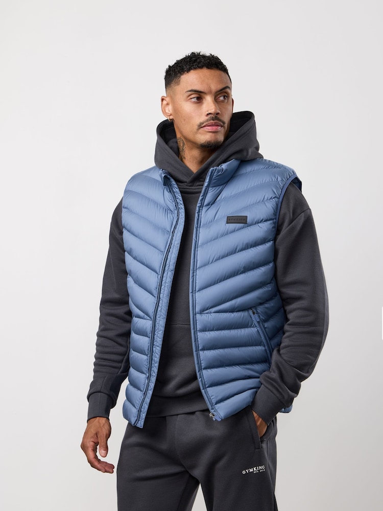 Gym King Blue Endurance Puffer Gilet - Image 1 of 4 Gym King Blue Endurance Puffer Gilet - Image 1 of 4