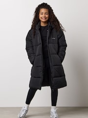 Gym King Black Long Line Puffer - Image 1 of 5