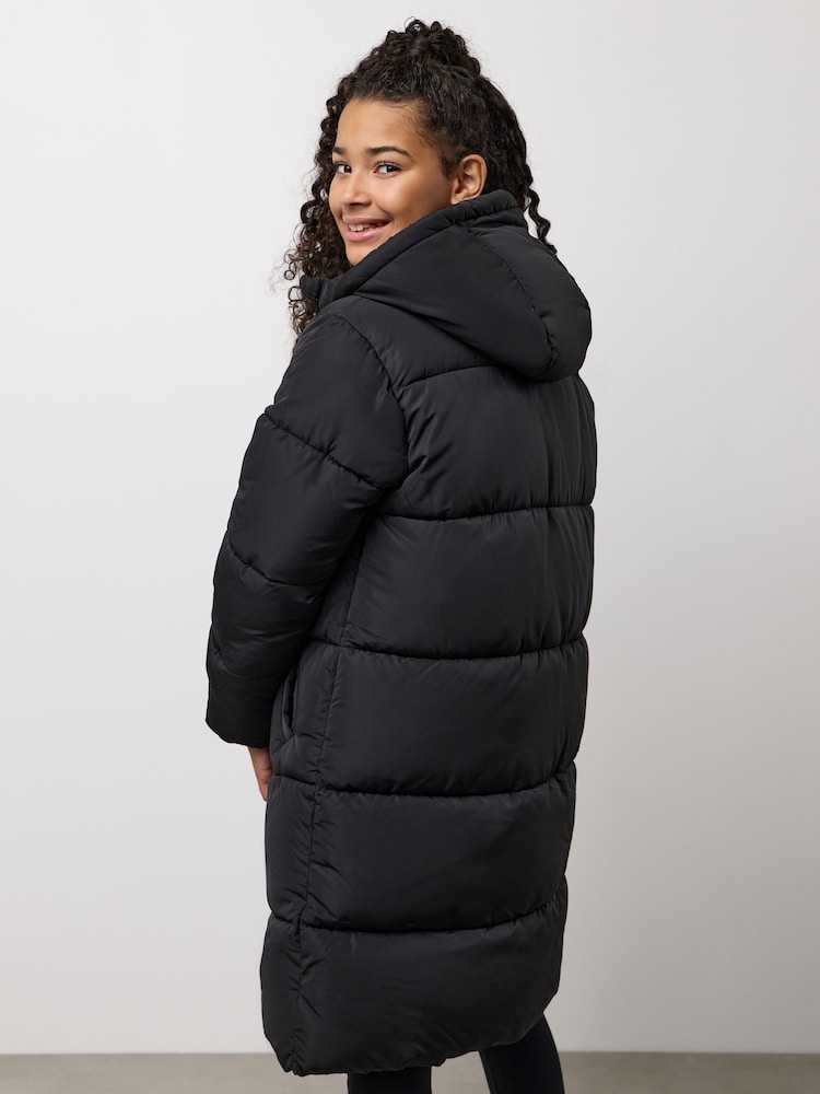 Gym King Black Long Line Puffer - Image 2 of 5