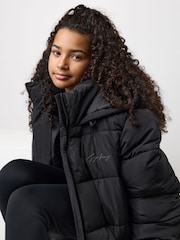 Gym King Black Long Line Puffer - Image 3 of 5