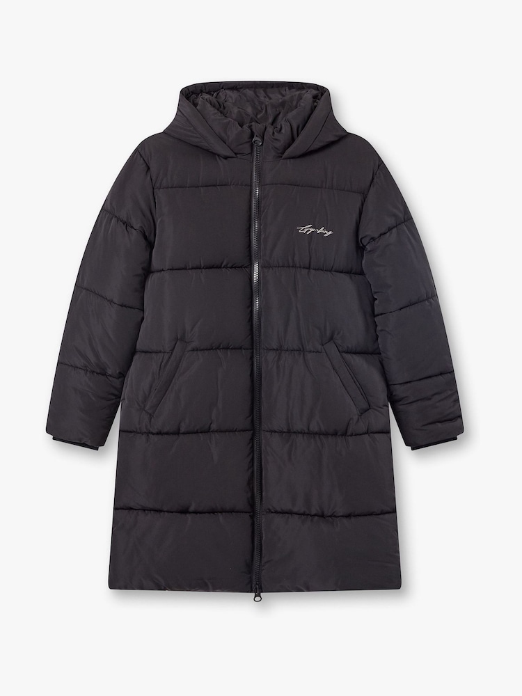 Gym King Black Long Line Puffer - Image 5 of 5 Gym King Black Long Line Puffer - Image 5 of 5