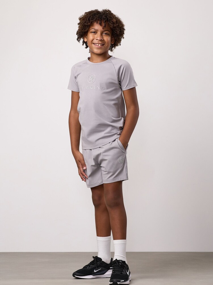 Gym King Grey Pro Jersey Shorts - Image 4 of 4