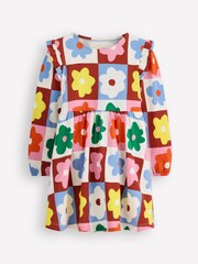 Boden Light Blue Posie Long Sleeve Jersey Dress - Image 1 of 3