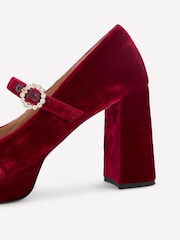 Boden Red Platform Mary Janes Shoes - Image 5 of 5