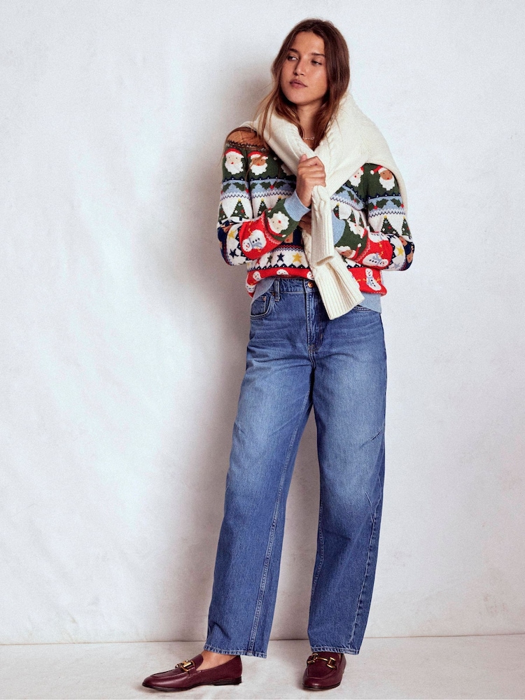 Boden Blue Edie Fair Isle Jumper - Image 2 of 6 Boden Blue Edie Fair Isle Jumper - Image 2 of 6