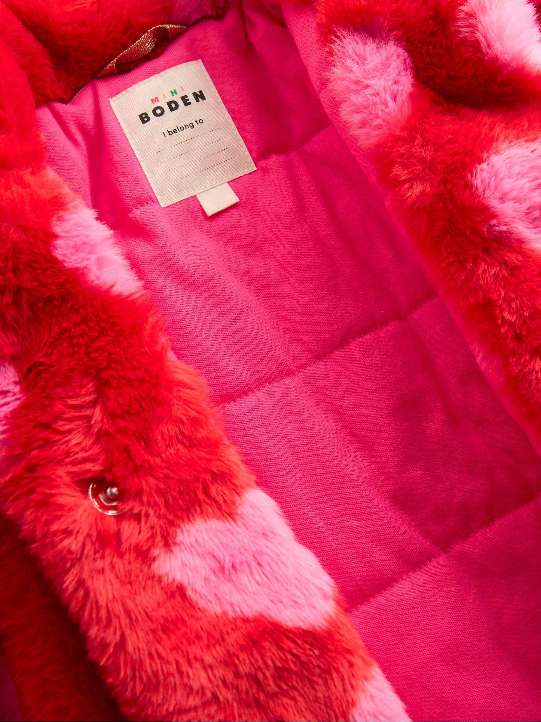 Buy Boden Red Heart Faux Fur Collared Coat from Next USA