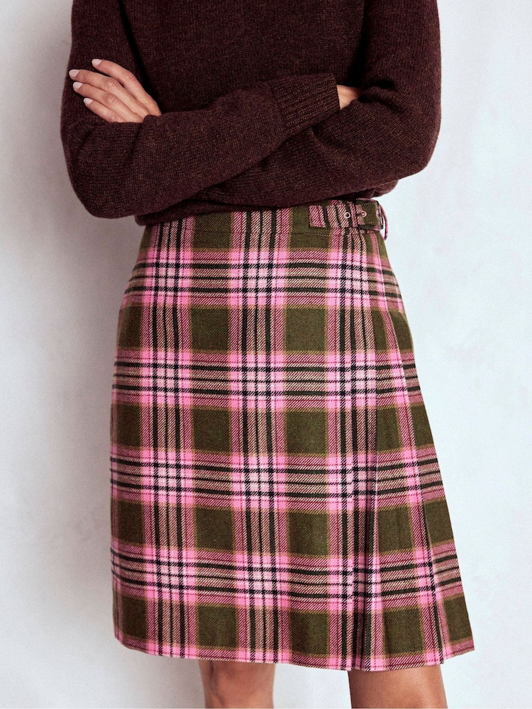 Boden Green Helen Wool Kilt Skirt - Image 1 of 6 Boden Green Helen Wool Kilt Skirt - Image 1 of 6
