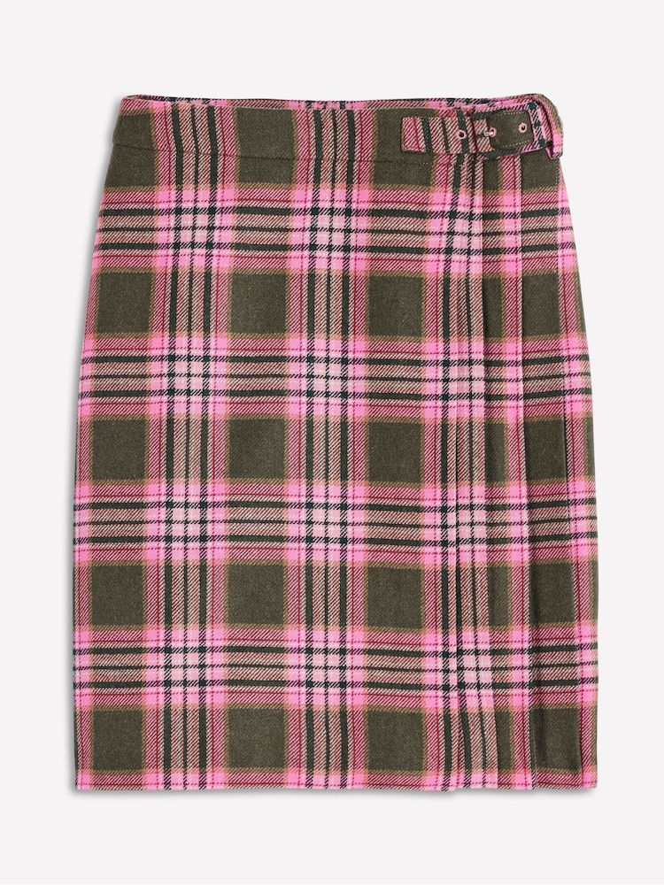 Boden Green Helen Wool Kilt Skirt - Image 6 of 6